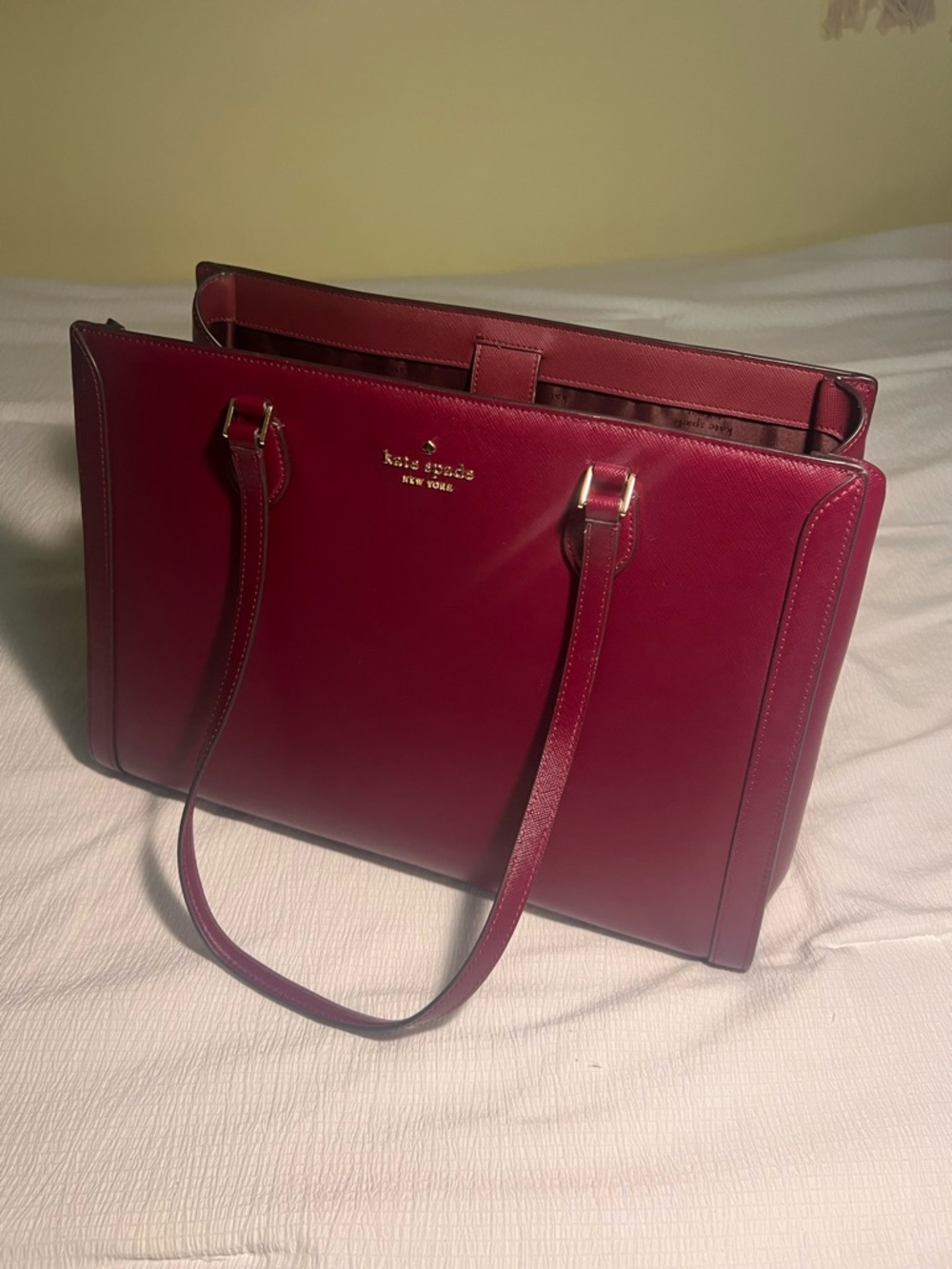 Kate Spade Deep Burgundy Leather Tote